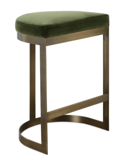 Uttermost Ivanna Brass Moss Counter Stool