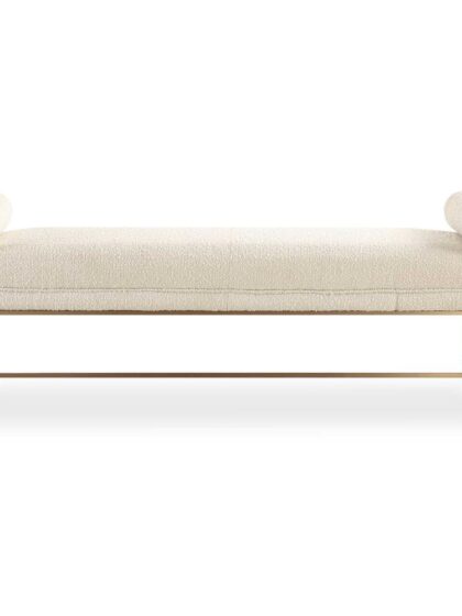 Uttermost Bolster Pearl White Bench