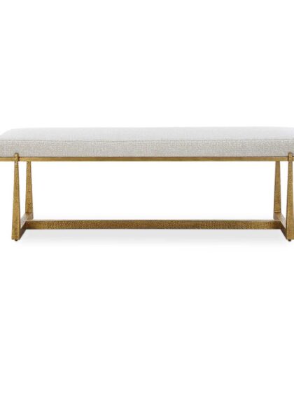 Uttermost Midas Antique Gold Bench