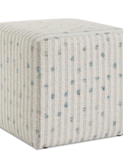 Uttermost Joie White Chenille Ottoman
