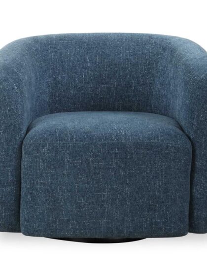 Uttermost Junie Blue Swivel Barrel Chair