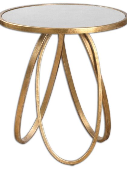 Uttermost Montrez Gold Side Table