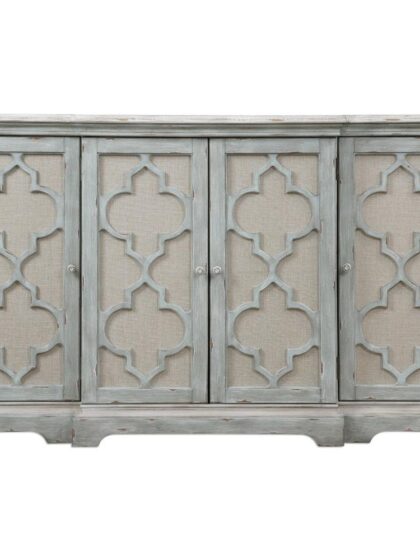 Uttermost Sophie 4 Door Grey Cabinet
