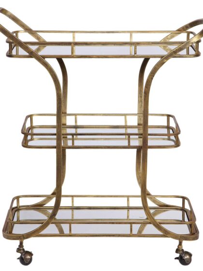 Uttermost Stassi Gold Serving Cart