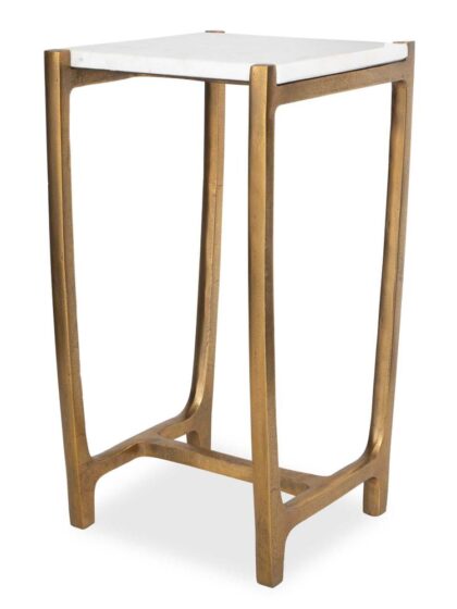 Uttermost Affinity White Marble Accent Table