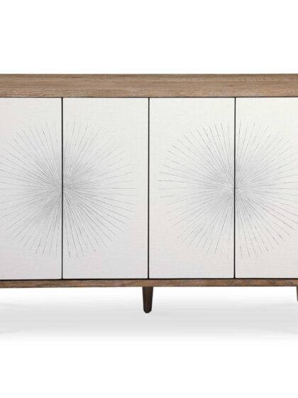 Uttermost Dani 4 Door White Cabinet