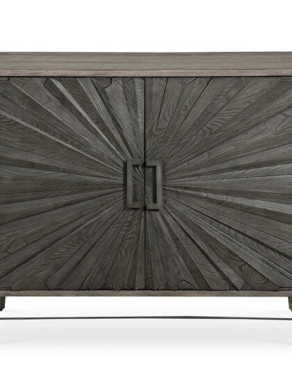 Uttermost Shield Gray Oak 2 Door Cabinet