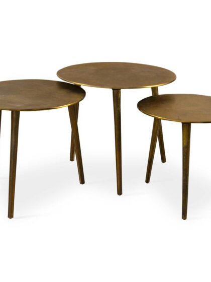 Uttermost Kasai Gold Coffee Tables Set/3
