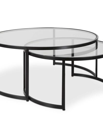 Uttermost Rhea Black Nesting Coffee Tables Set/2