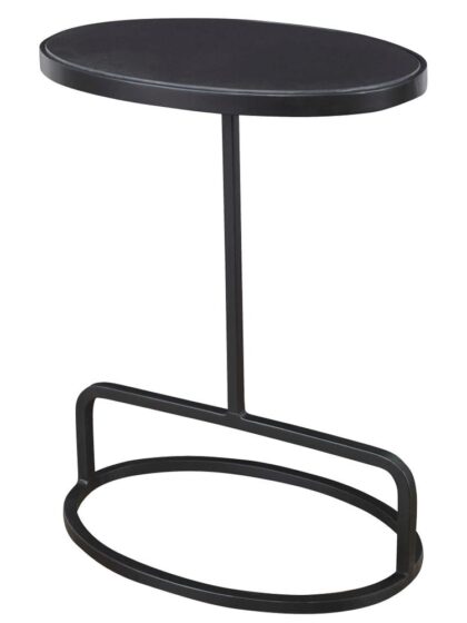Uttermost Jessenia Black Marble Accent Table