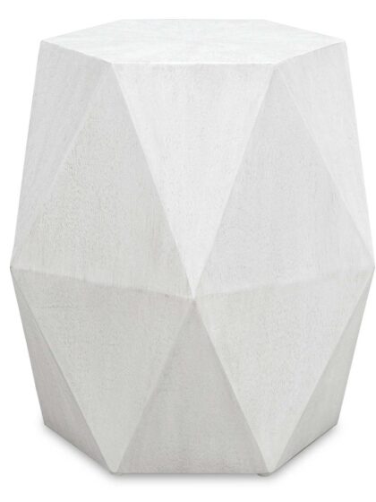 Uttermost Volker White Geometric Accent Table