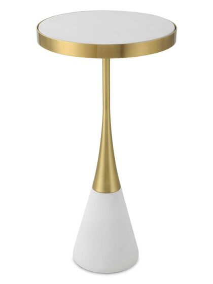 Uttermost Apex White Concrete Accent Table