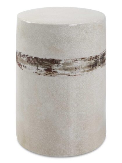 Uttermost Comanche White Ceramic Garden Stool