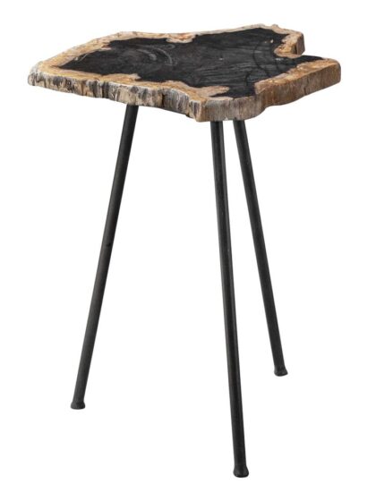 Uttermost Mircea Petrified Wood Accent Table
