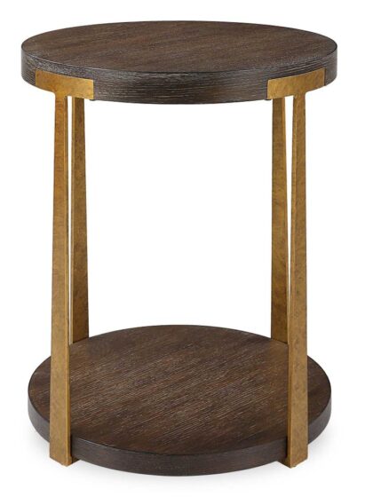 Uttermost Palisade Round Wood Side Table