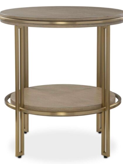 Uttermost Elise Round Brass Side Table