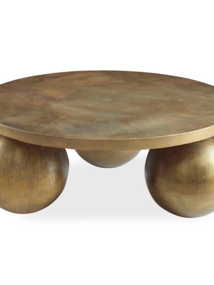 Uttermost Triplet Antique Brass Coffee Table