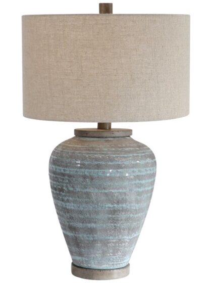 Uttermost Pelia Light Aqua Table Lamp