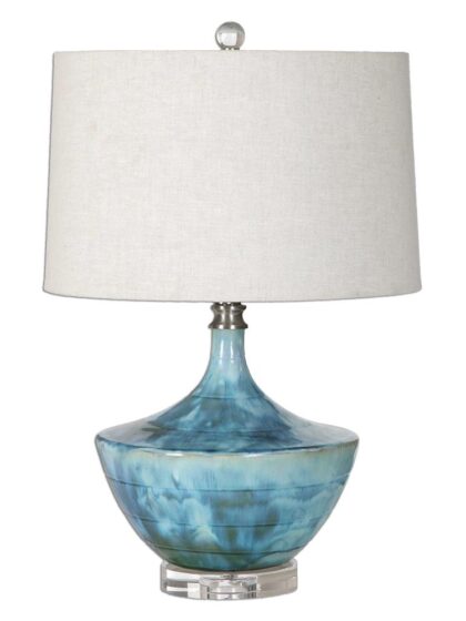 Uttermost Chasida Blue Ceramic Lamp