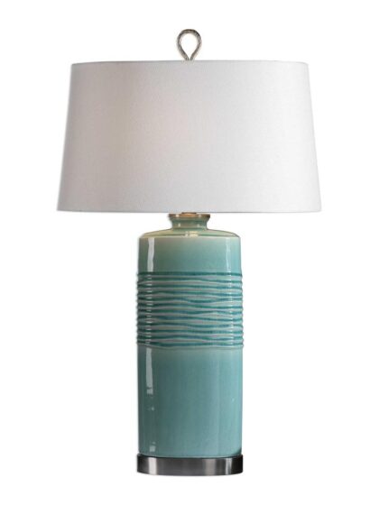 Uttermost Rila Distressed Teal Table Lamp