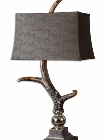 Uttermost Stag Horn Dark Shade Table Lamp