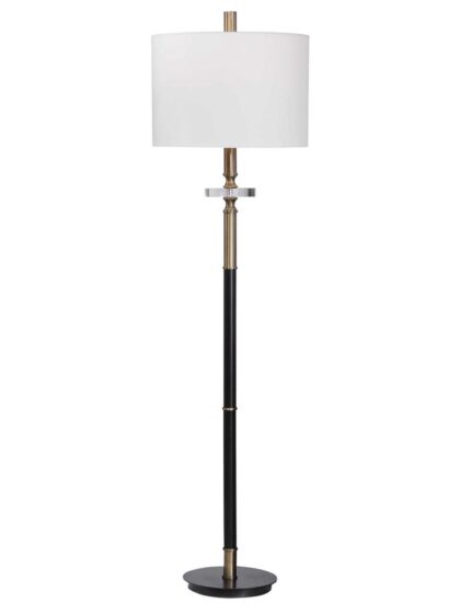 Uttermost Maud Aged Black Floor Lamp