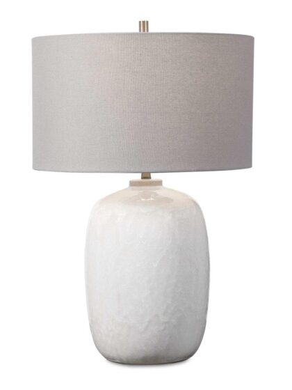 Uttermost Winterscape White Glaze Table Lamp