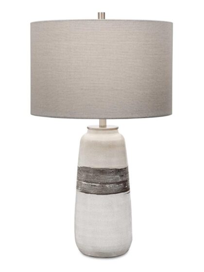 Uttermost Comanche White Crackle Table Lamp