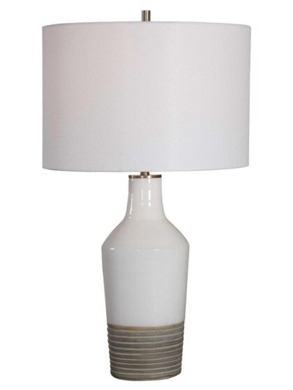 Uttermost Dakota White Crackle Table Lamp
