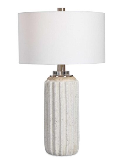 Uttermost Azariah White Crackle Table Lamp