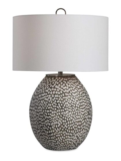 Uttermost Cyprien Gray White Table Lamp