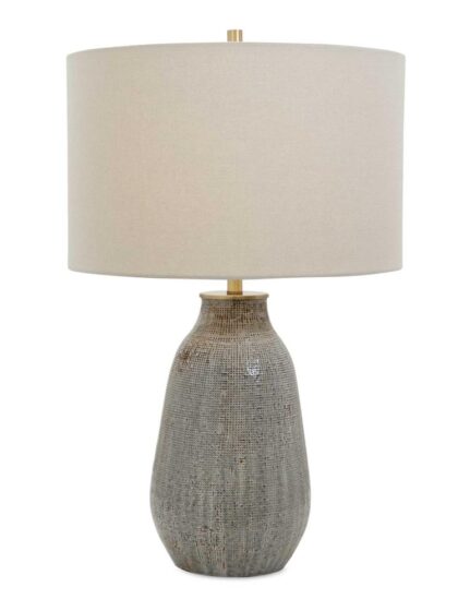Uttermost Monacan Gray Textured Table Lamp