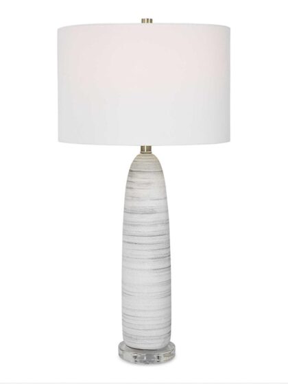 Uttermost Levadia Matte White Table Lamp