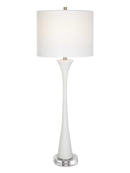 Uttermost Fountain White Marble Buffet Lamp
