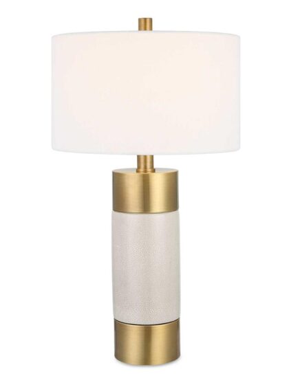 Uttermost Adelia Ivory & Brass Table Lamp