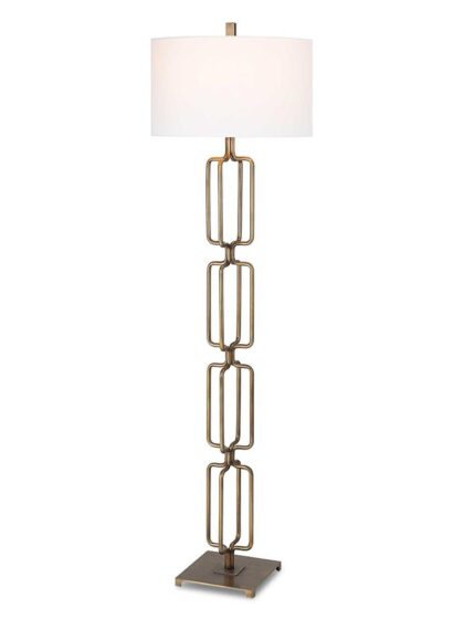 Uttermost Link Brushed Gold Floor Lamp