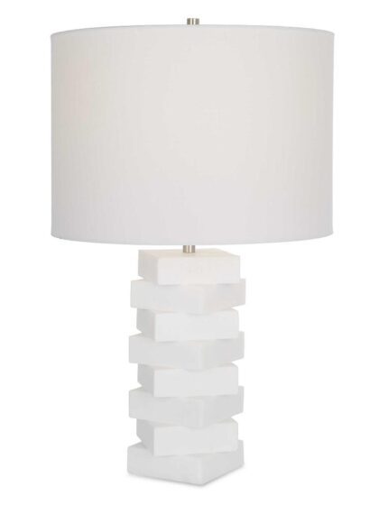 Uttermost Ascent White Geometric Table Lamp