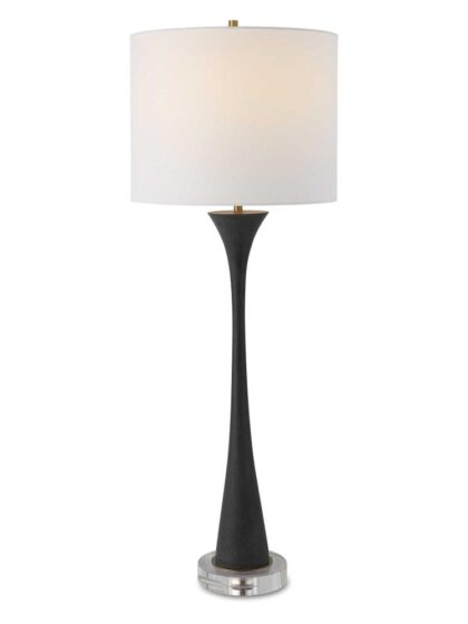 Uttermost Fountain Black Stone Buffet Lamp