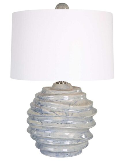 Uttermost Waves Blue & White Accent Lamp