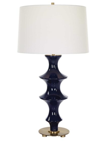 Uttermost Coil Sculpted Blue Table Lamp