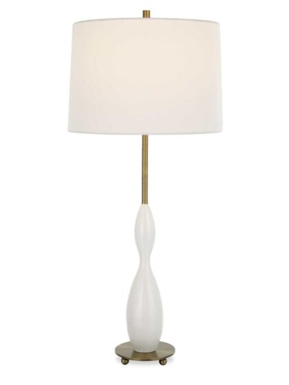 Uttermost Annora Glossy White Table Lamp