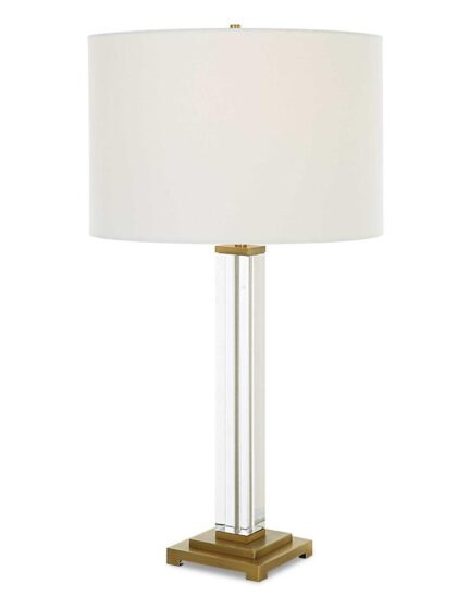 Uttermost Crystal Column Table Lamp