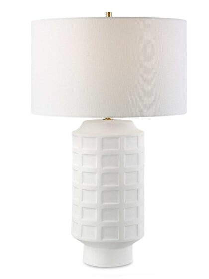 Uttermost Window Pane White Table Lamp