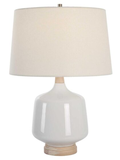Uttermost Opal Gloss White Table Lamp