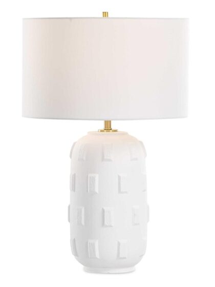 Uttermost Emerie Textured White Table Lamp