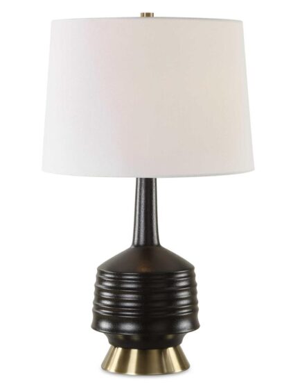 Uttermost Foster Black Glaze Table Lamp