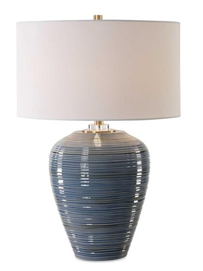 Uttermost Moher Glossy Blue Table Lamp