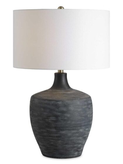 Uttermost Graphite Ribbed Table Lamp