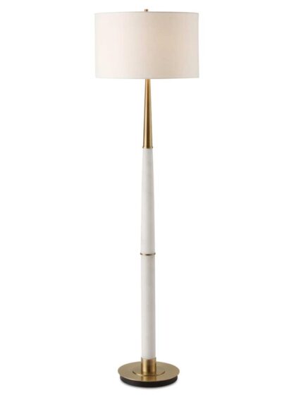 Uttermost Faro White Marble Floor Lamp