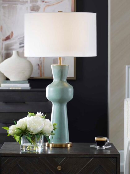 Uttermost Pollard Slate Green Table Lamp